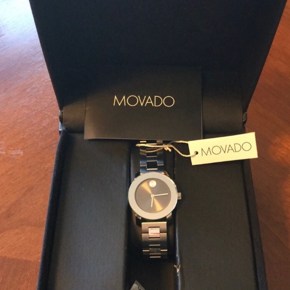 NWT Movado Men’s Stainless Steel Watch - Picture 1 of 5